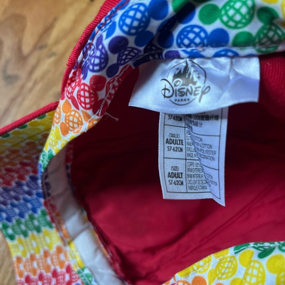 Disney Red Cap With Rainbow Pattern - image 5